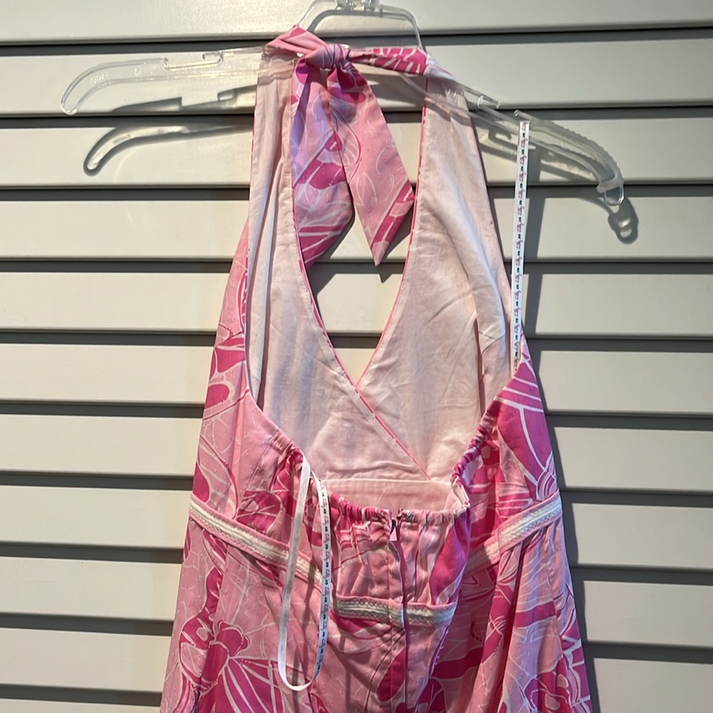 LILLY PULITZER. Pink and white Halter summer dress. Size 2 - Picture 4 of 5